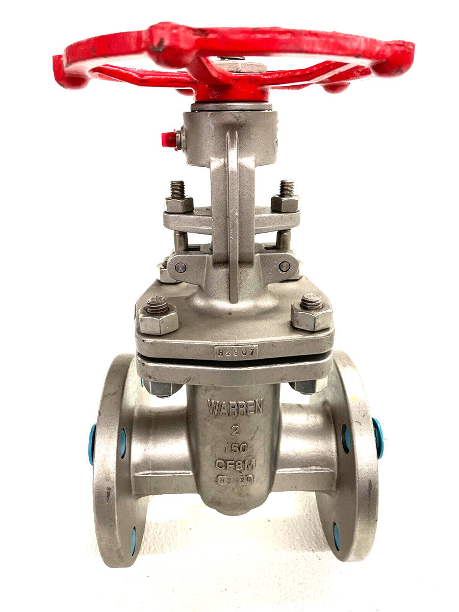 WARREN 1156 Stainless Steel Gate Valve 2" Class 150 RF Flanged End LOW-EMISSION