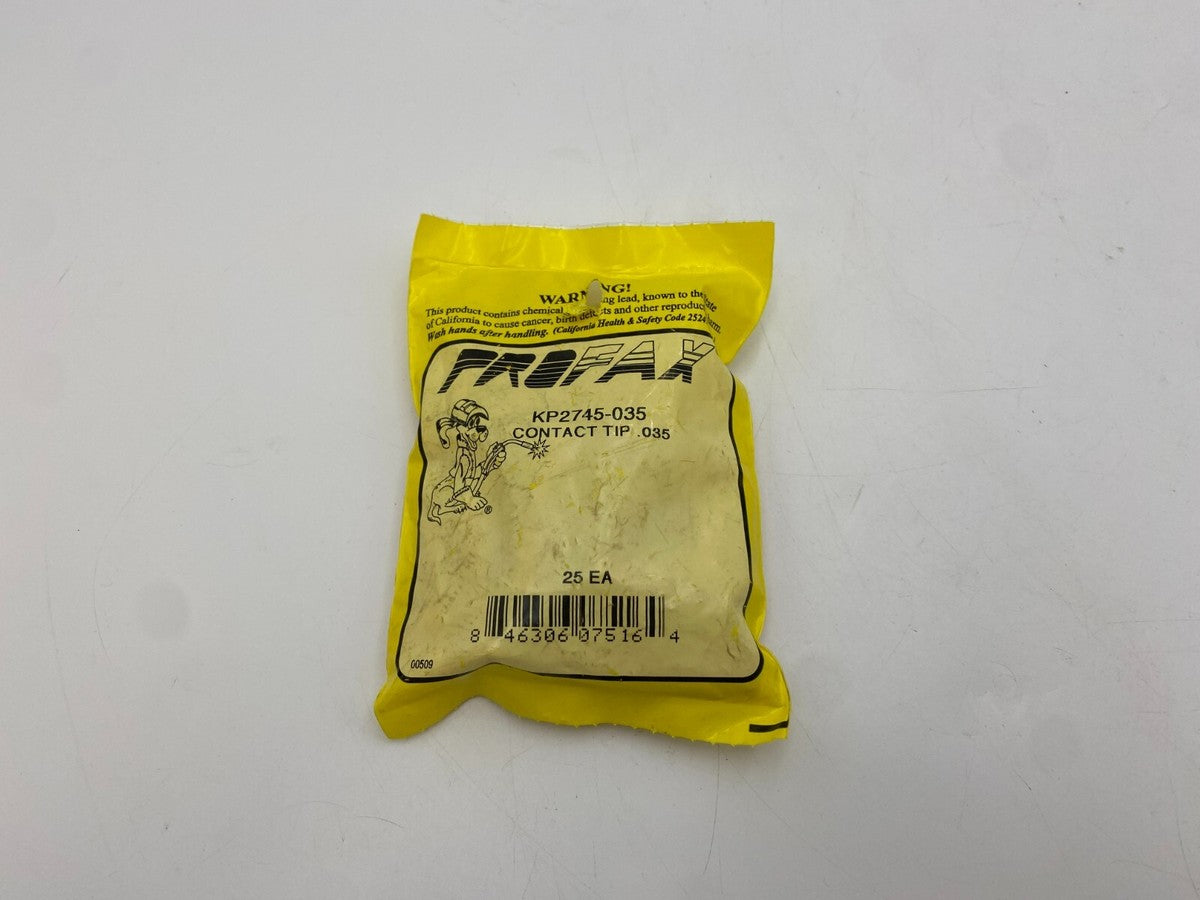 25PC Profax KP2745-035 Mig Welding Contact Tip	0.035 Copper New NOS