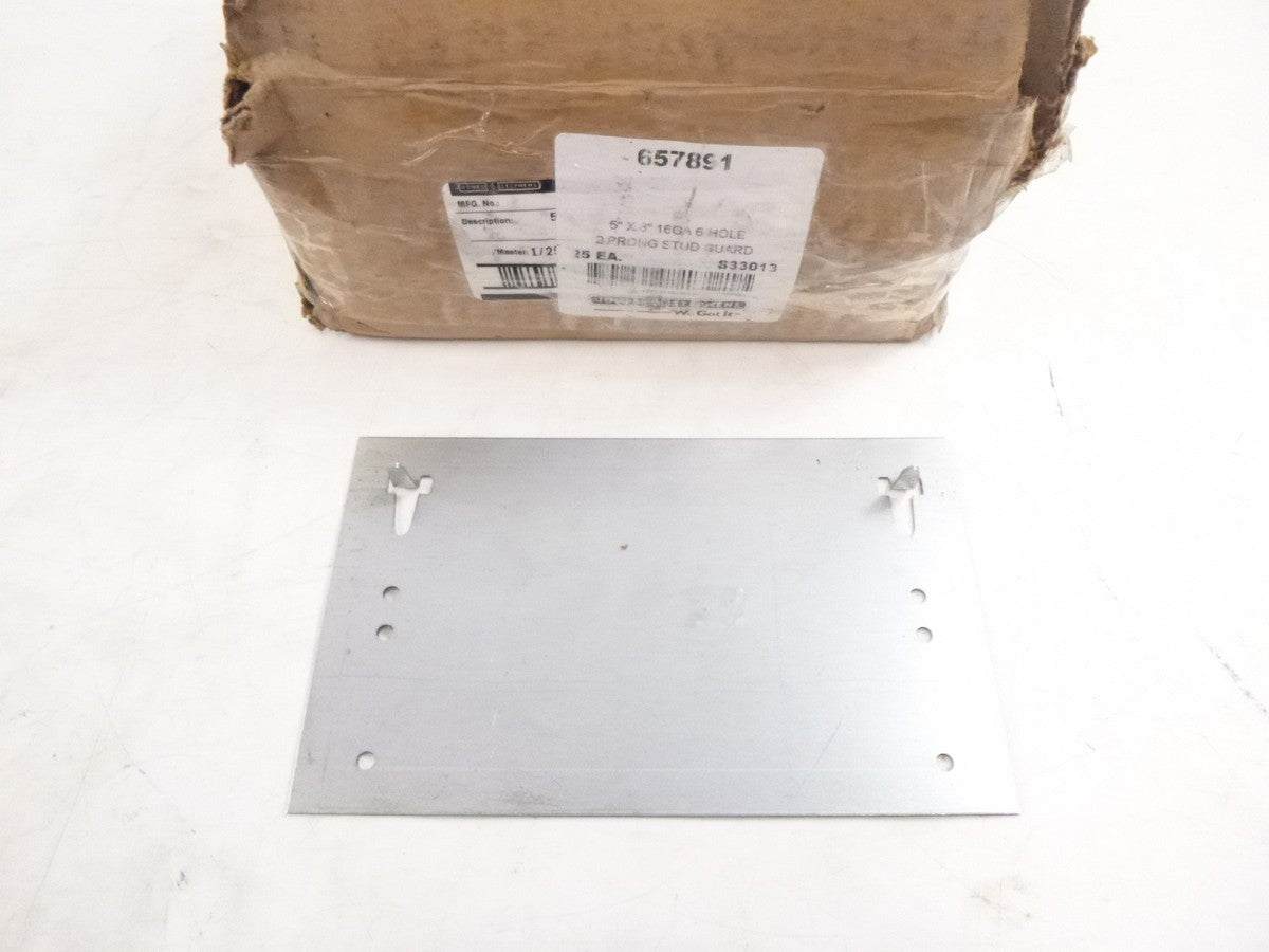 25 Pack Jones Stephens S33013 5" x 8" Self nailing Stud Guard 16 Gauge 2 Prong
