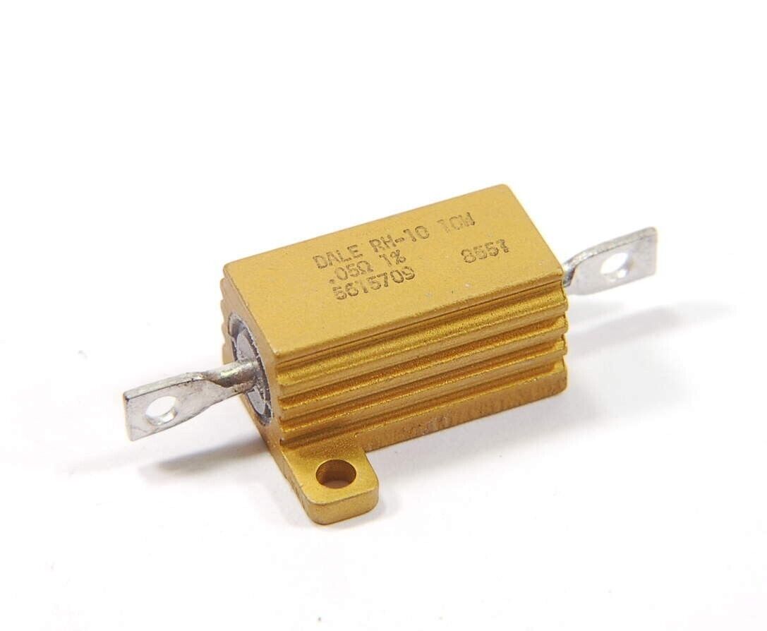 Lot of 2 - Vishay DALE - RH10-0.05R - RH010R0500FC02 - 1% Resistor 10W. 0.05 Ohm