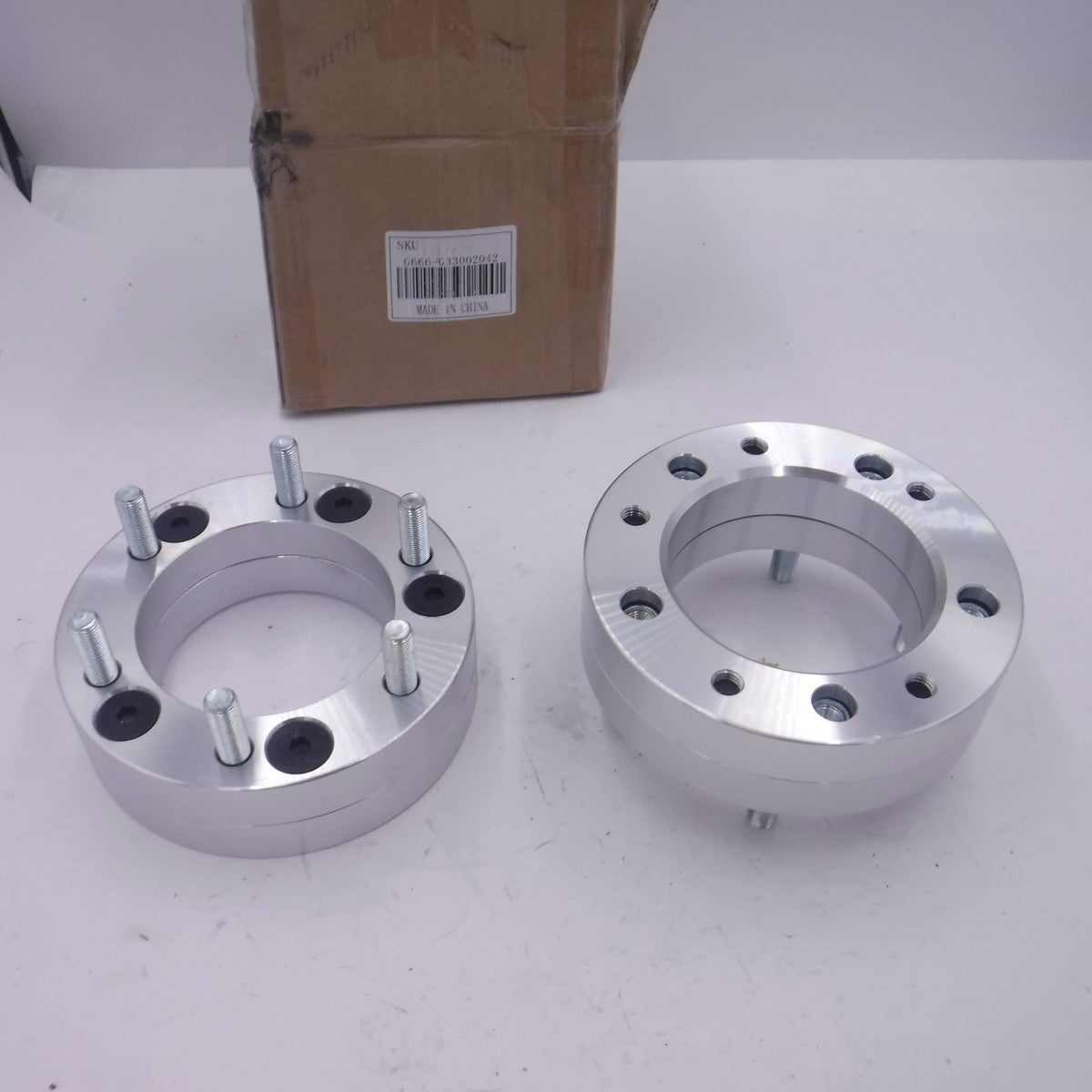 2 Pack EZAccessory Chrome Wheel Adapters 6x5.5-5x5.5