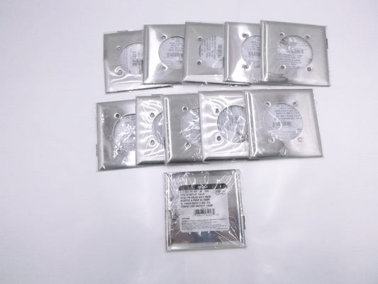 11 Pack C-series Stainless Steel 2 Gang Metal Single Outlet Wall Plate