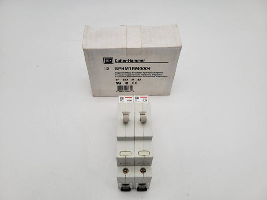 2 Piece Box Cutler Hammer SPHM1RM004 Circuit Breaker Hydraulic Magnetic 4 Amp