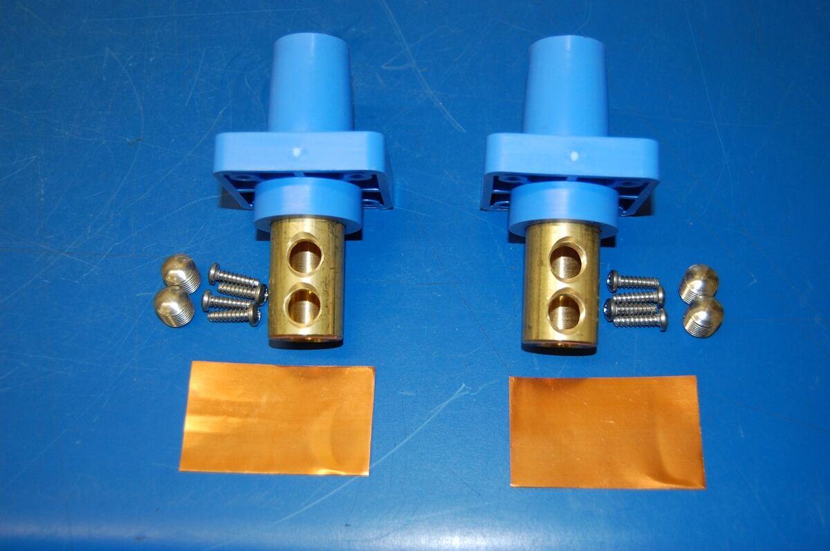 Marinco CL Series CL40FRB-D .OEM Female Inlet Panel Mounts (BLUE) Lot of 2