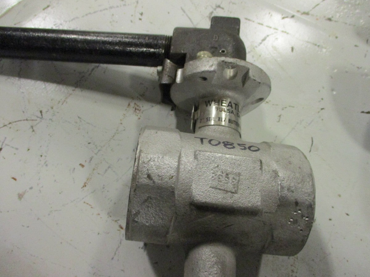 2" 175 PSI CWP Threaded Butterfly Valve w/ Lever Operator WHEATLEY Ser. 817