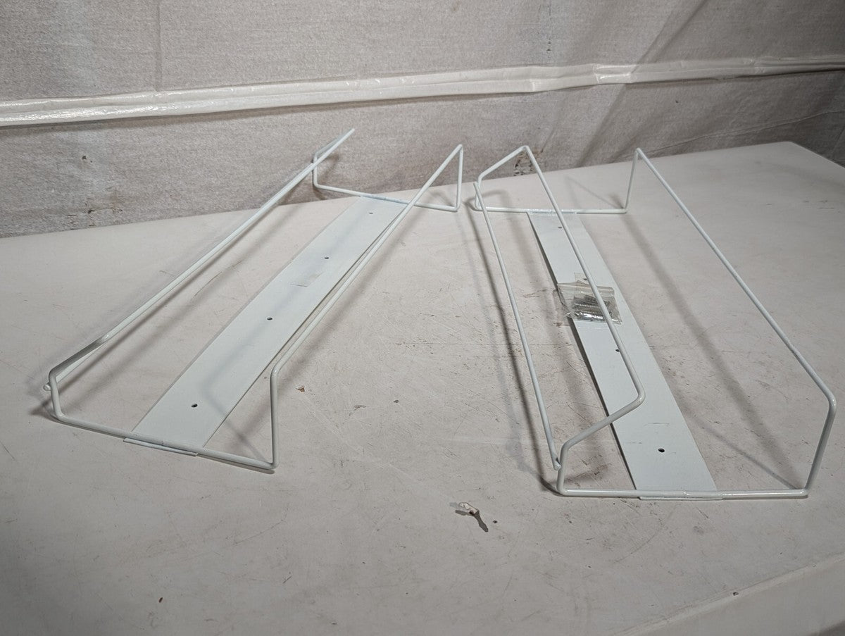 Lot of 2 Wire Frame Wall Mount Medical Racks, Coated Metal, Glove Dispenser