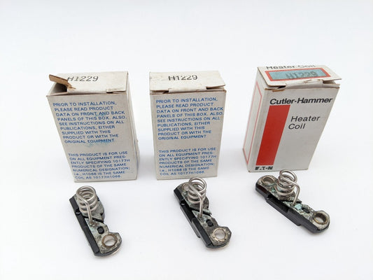 3 Piece Set Cutler Hammer	H1229 Heater Coil 3 Pole Starter Accessory Service NOS