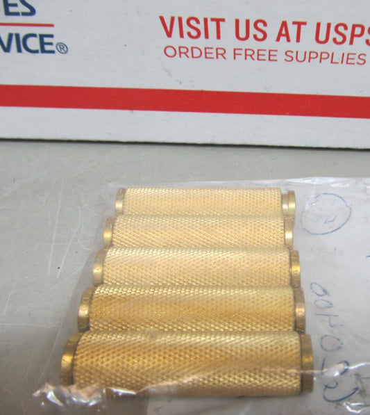 "LOT OF 5" 620400 Push To Connect 1/4" Brass Straight Union DOT Approved Fitting