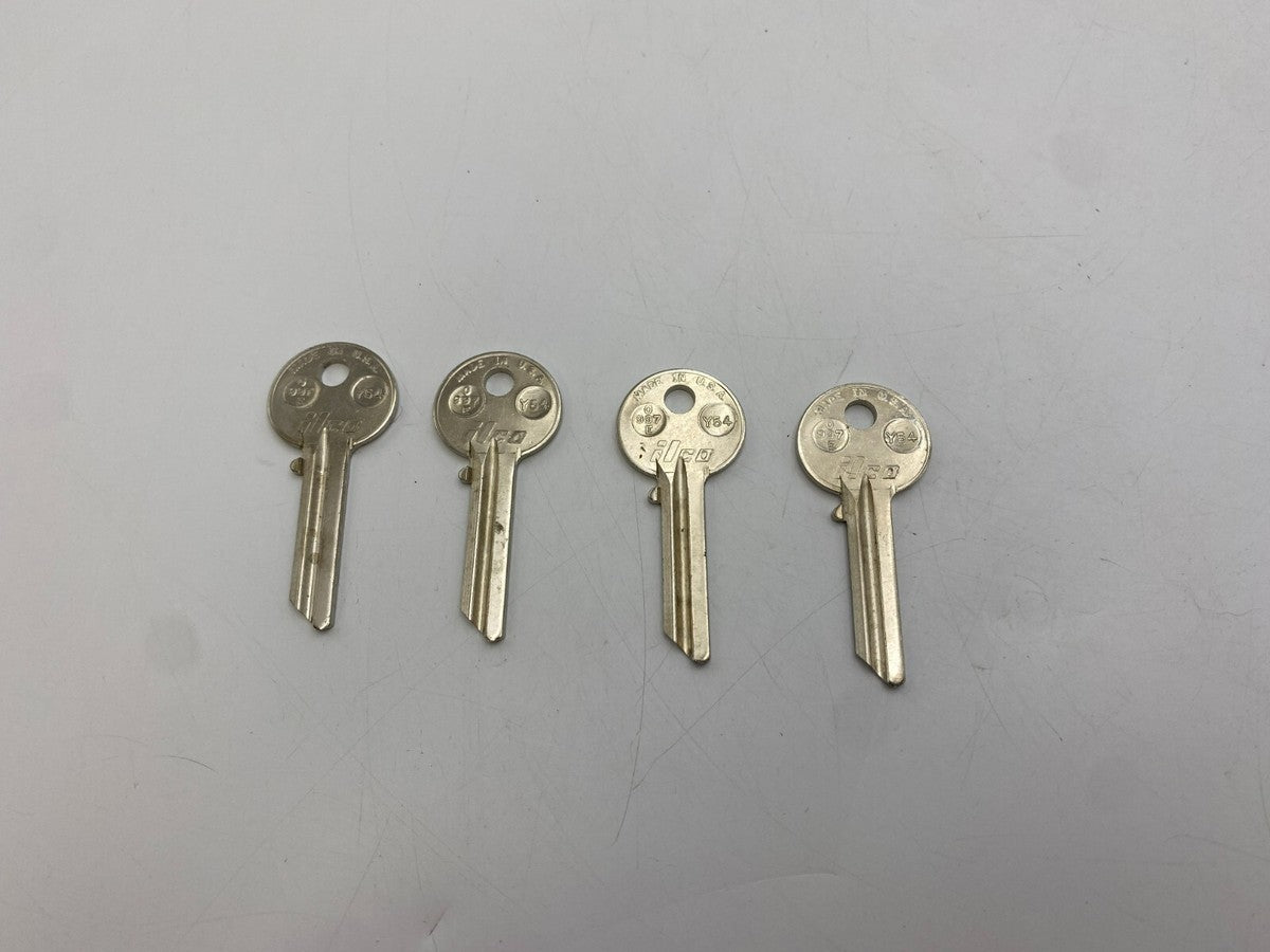 4Pc Ilco Y54 Key Blank NOS 4 Pieces Locksmith Supply Surplus Stock Key