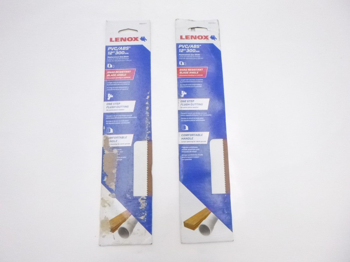 2 Pack Lenox 12" PVC/ABS Replacement Saw Blades 20982HSB12 Carbon Steel 10TPI