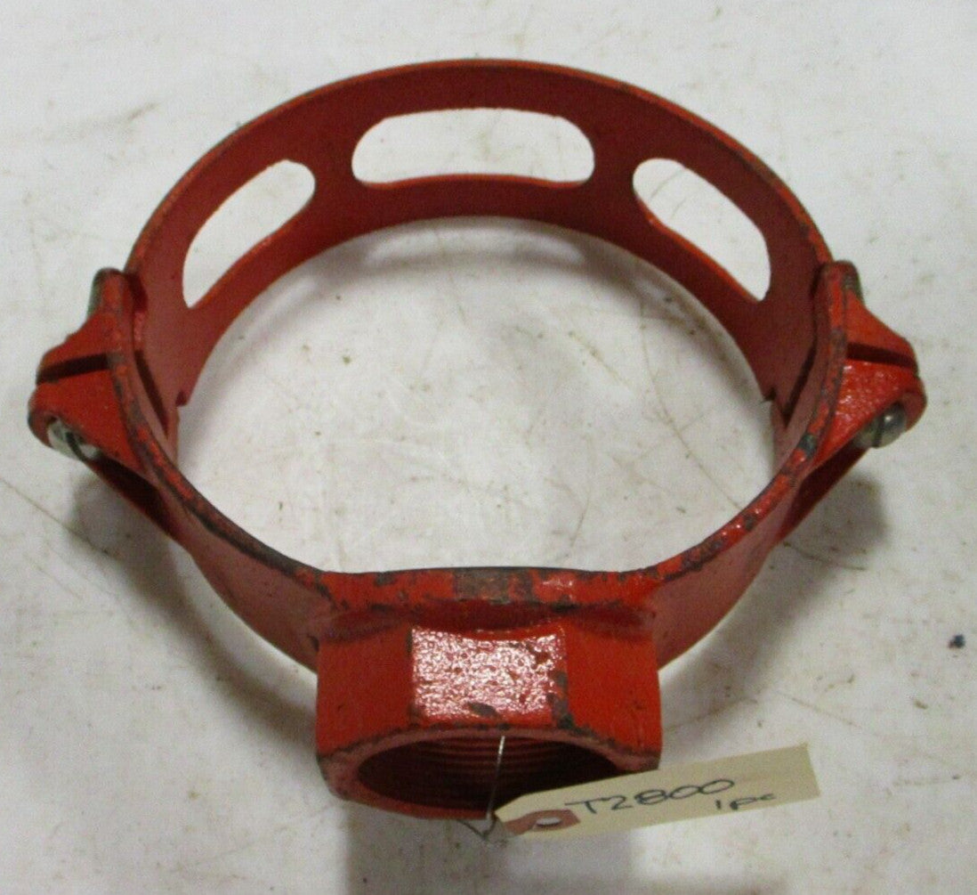 BAKER Service Saddle | 6" (6.62-6.83 OD) x 2" NPT Threaded Outlet | Wide Strap