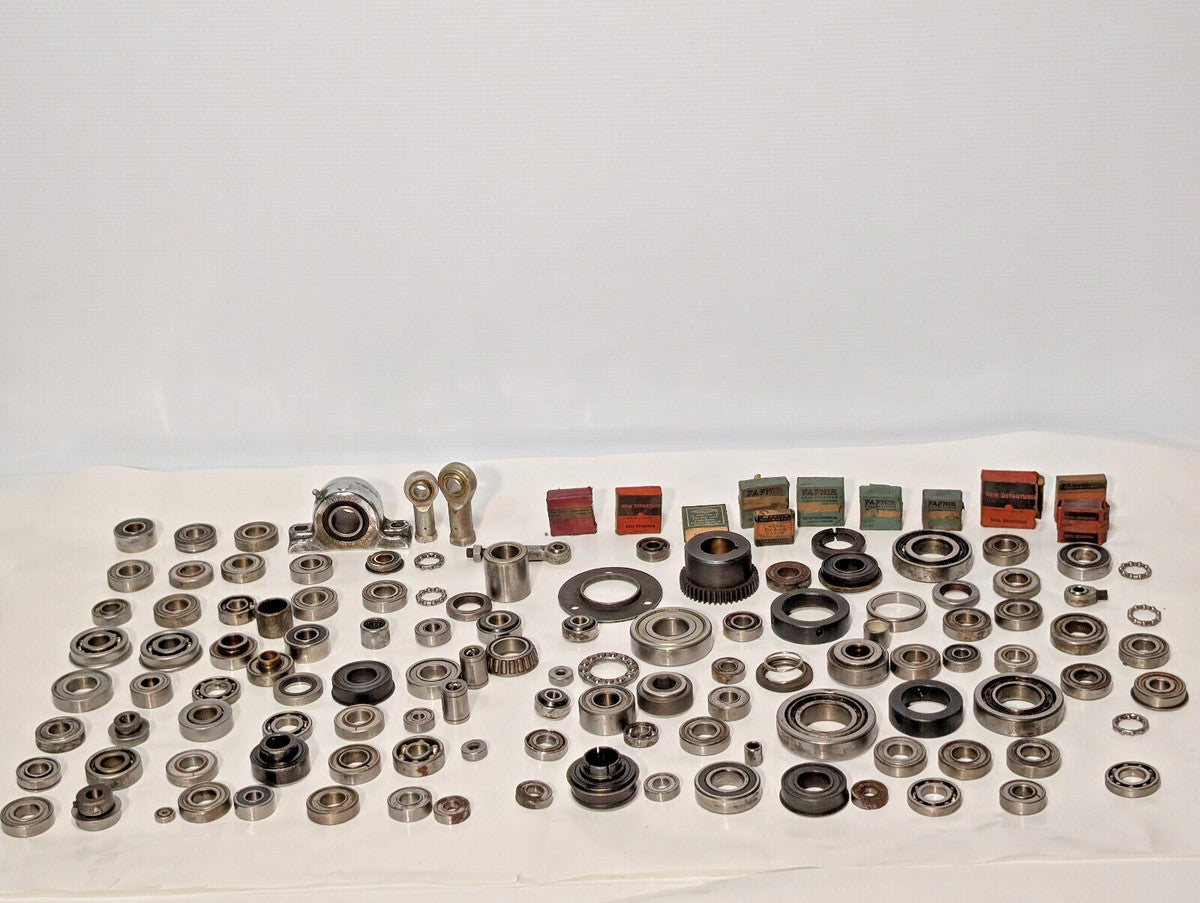Lot of 129 Asstd. Bearings: Hoover, New Departure, Nice, Fafnir, Marlin Rockwell