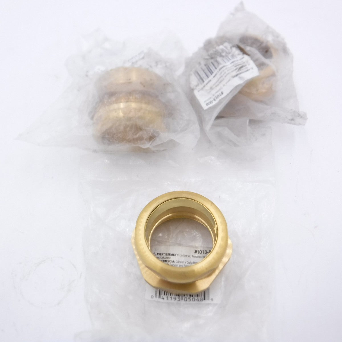 3 Pack Brass Ground Joint Waste Connectors 1-1/2"Slip x 1-1/2" Female NPT