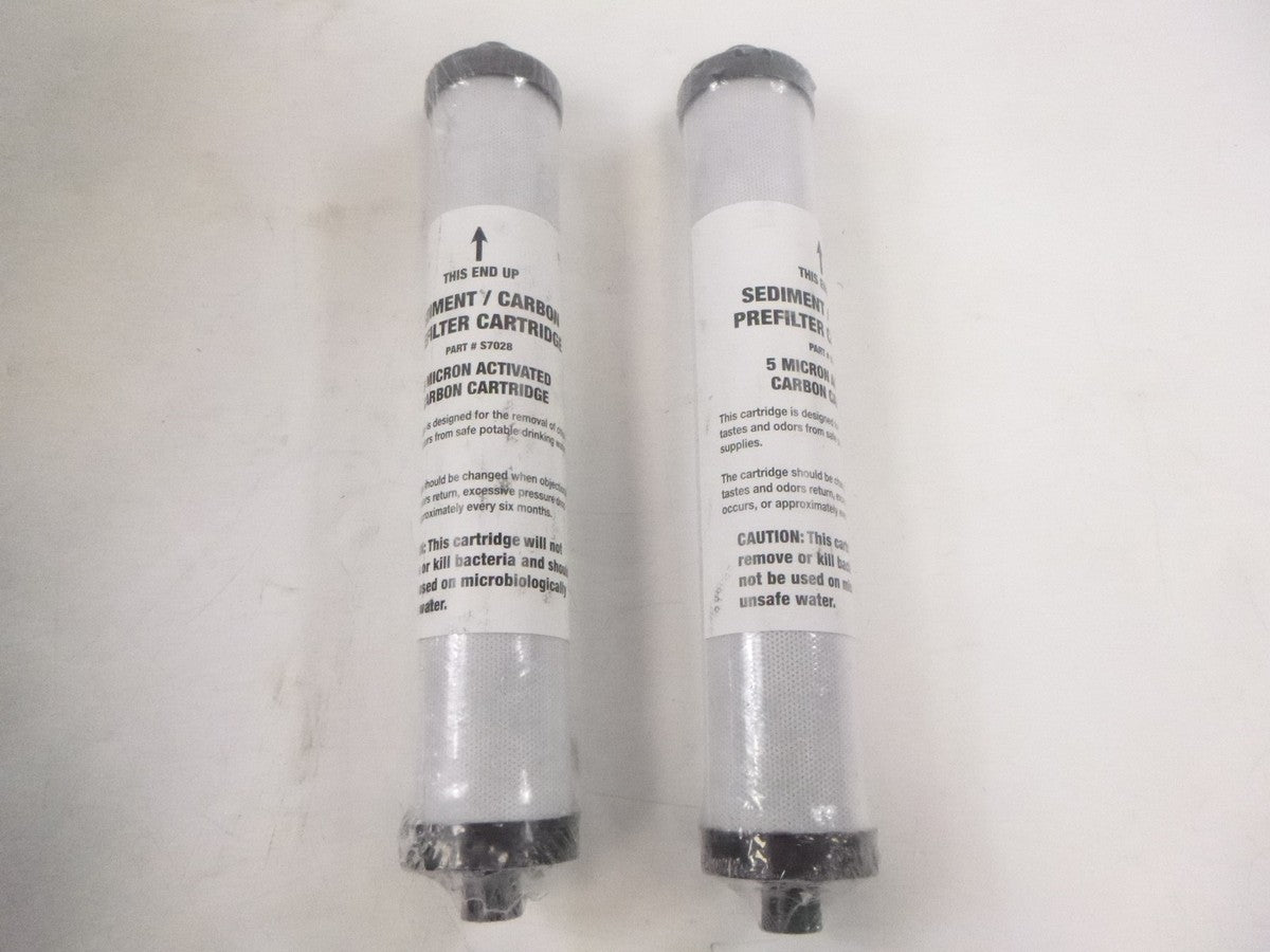 2 Pack Microline Sediment CarbonBlock Filter Cartridge S7028 ForChlorine Removal