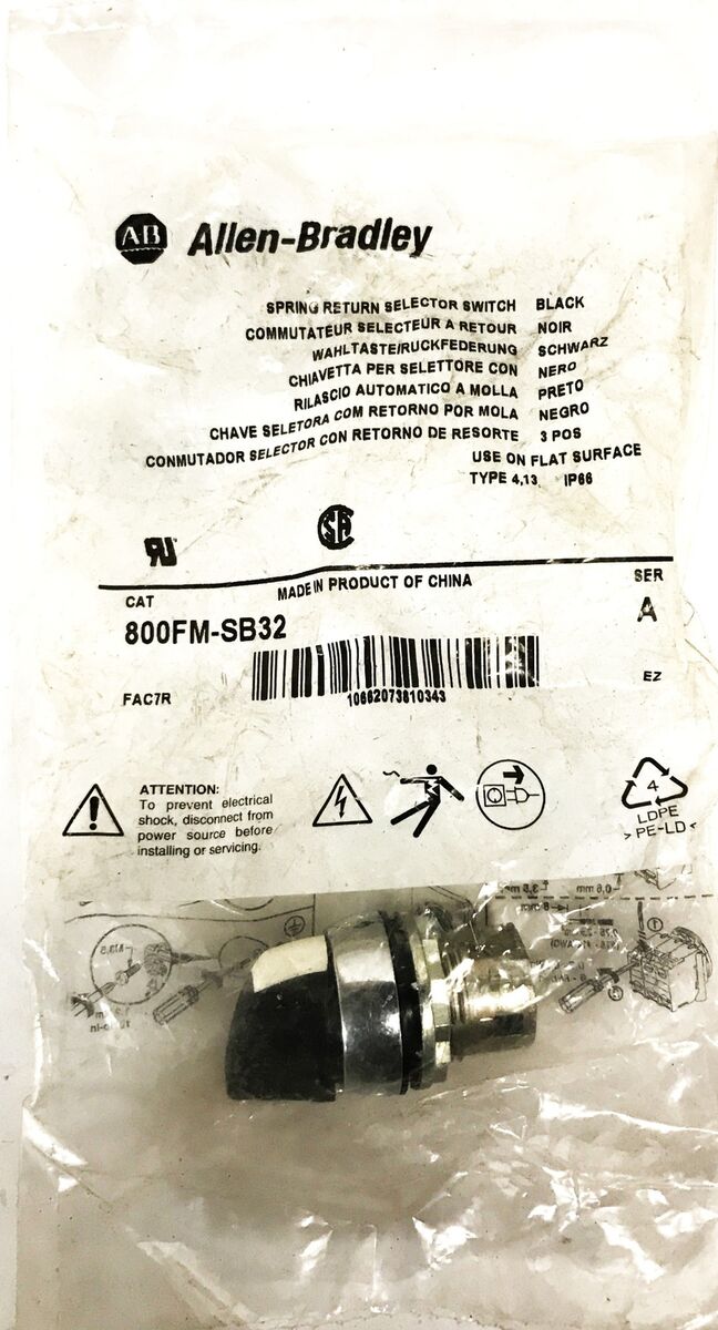 Allen-Bradley Series A Selector Switch 800FM-SB32 NOS