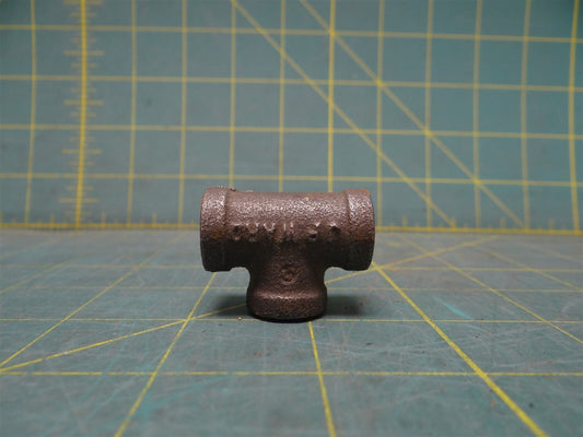 1/8" Tee Pipe Fitting Female NPT Steel Threaded Schedule 160 Extra-Thick Wall