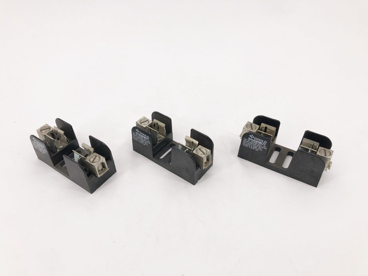 Lot of 3 New Gould Shawmut 20306R Fuseholders 250V 30A 1P - No Box