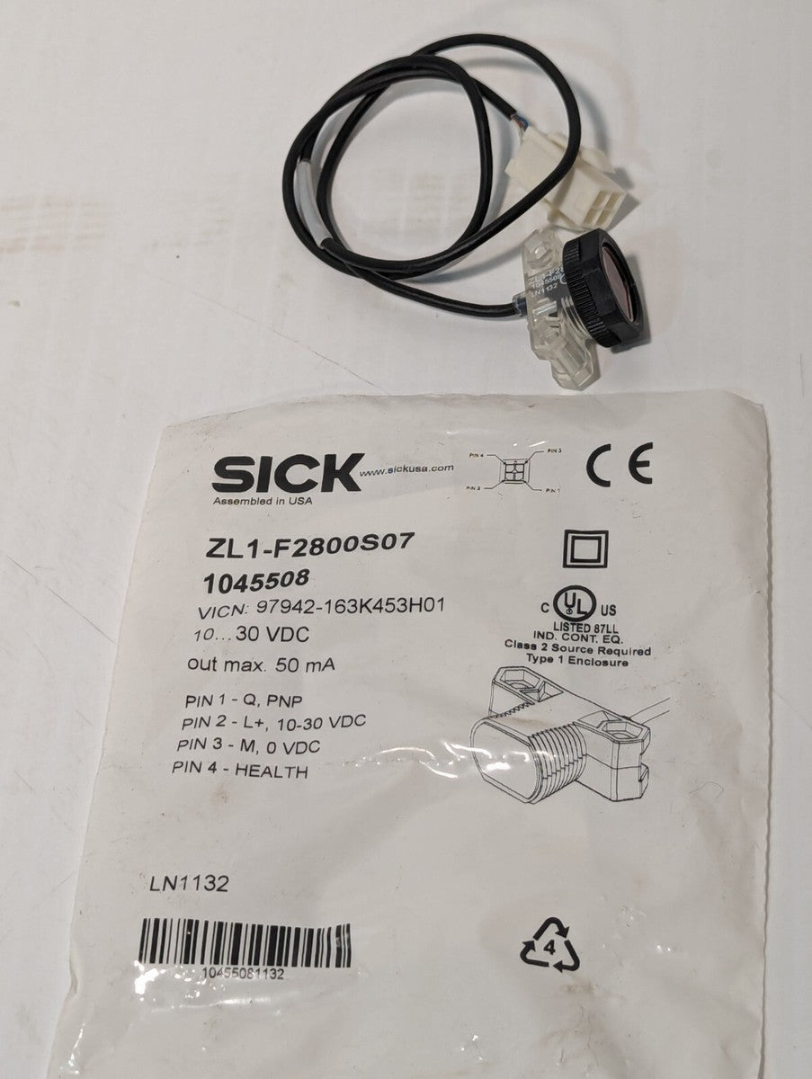 Lot of 2 Sick ZL1-F2800S07 Photoelectric Switch, 10-30vdc, 1045508, 163K453H01