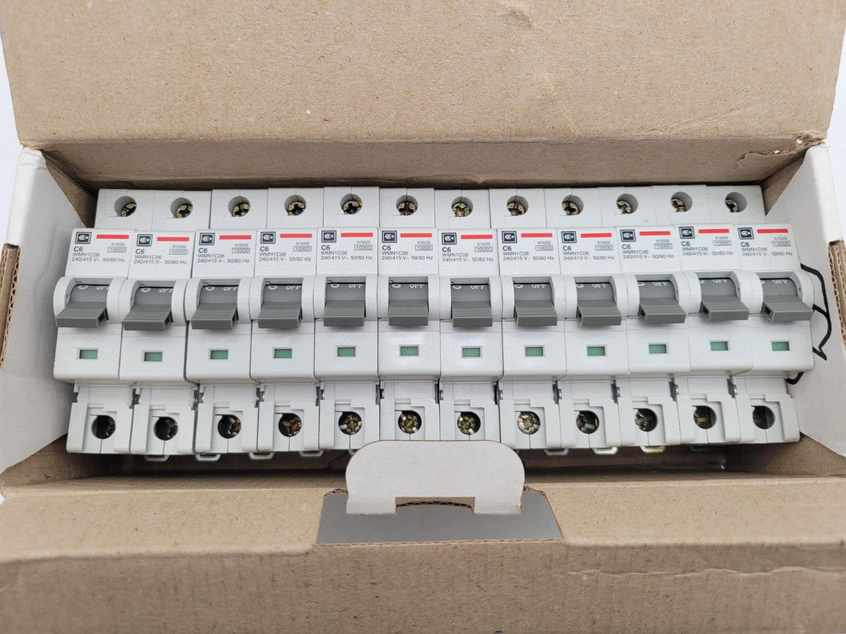 Cutler Hammer	WMN1C06 Miniature Circuit Breaker 6 Amp 1 Pole 20kA 240/415 V DIN