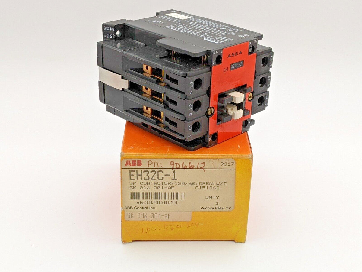 ABB EH32C-22 EH32C-1 Contactor Assembly 10 Amp 600 Volt AC 3-Pole 3-Phase