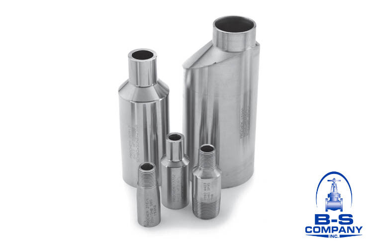 SWAGE NIPPLE 1-1/2" x 3/4" S40 316 Stainless Steel BBE Bevel Both End Concentric