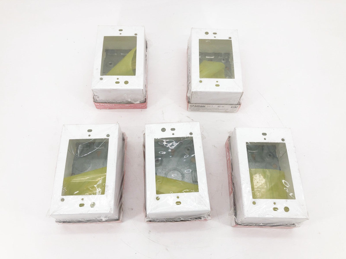 Lot of 5 New Legrand 5744SWH Deep Switch & Receptacle Boxes 1-Gang