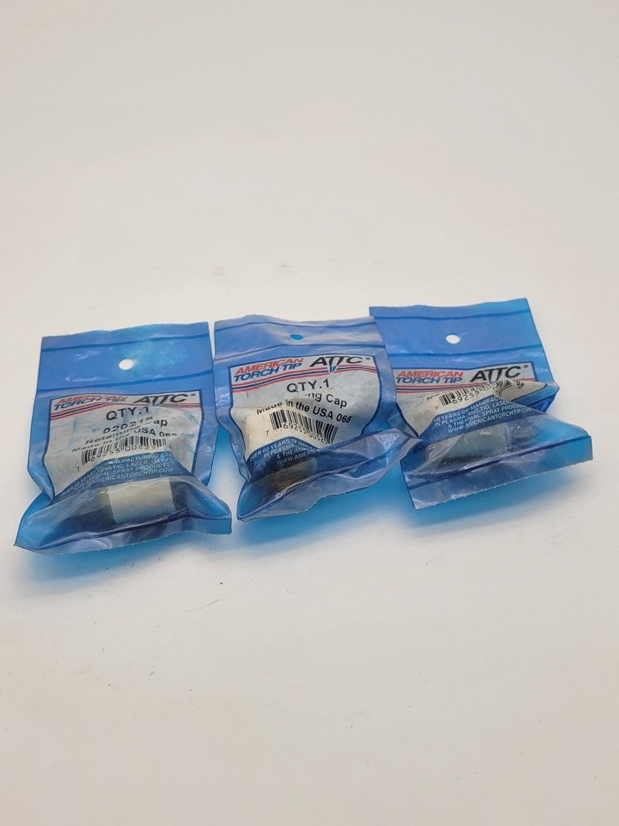 Lot of 3 American Torch Tip ATTC 20218 Retaining Cap for Plasma Cutters