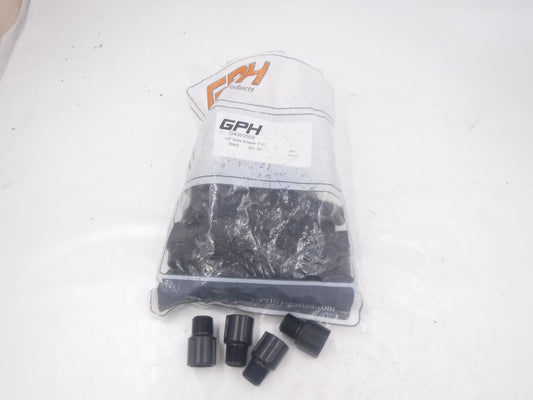 47 Pack GPH 1/2"MNPT x 1/2"IPS PVC Black UVR Socket Adapters G436005B