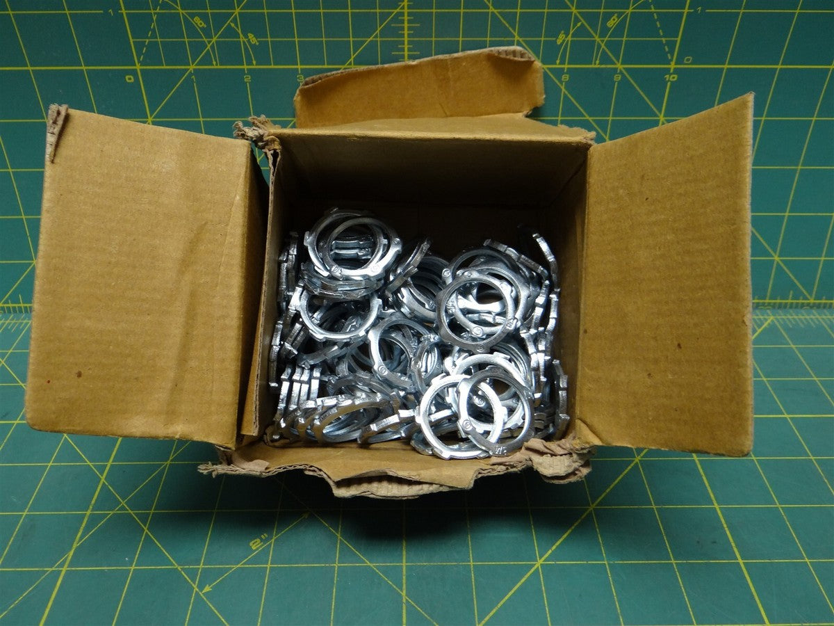 (88) Bridgeport 102-S 3/4" TRADE SIZE CONDUIT LOCKNUT ZINC PLATED STEEL THREADED