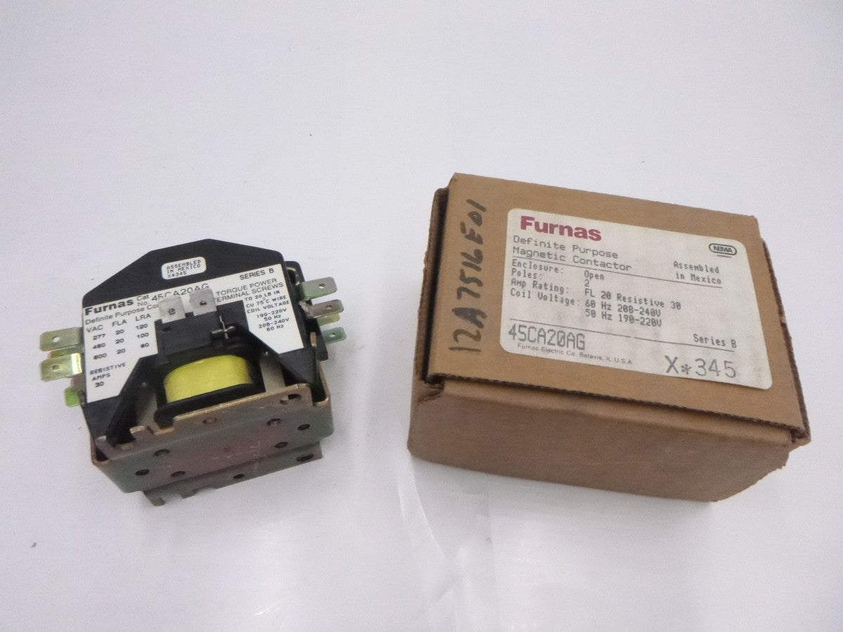 Furnas Definite Purpose Magnetic Contactor 45CA20AG 2-Pole 60Hz 208-240V