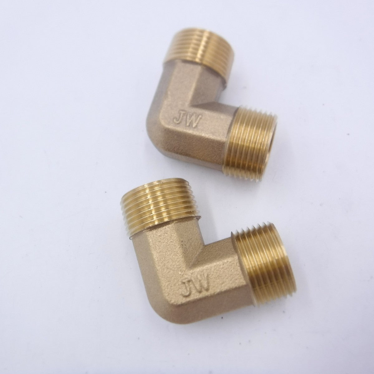 2 Pack 3/4" Male NPT x 3/4" Male NPT Brass 90° Elbow Fitting
