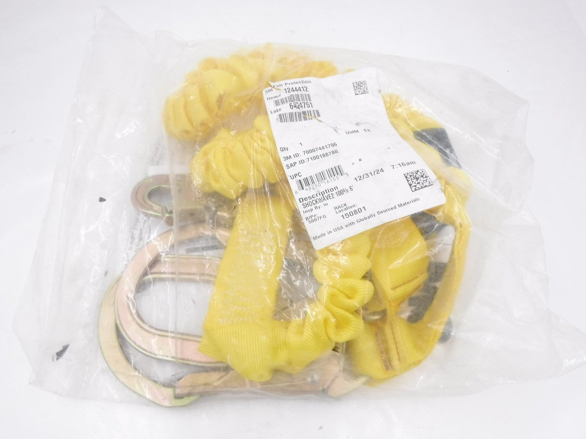 3M DBI-SALA 6'L 100% Shock Wave Tie-Off Shock Absorbing Lanyard 1244412
