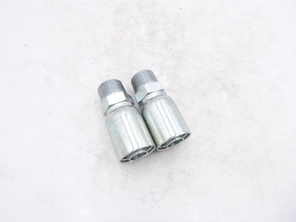 2 Pack Kurt Hydraulics MP-12-12 3/4" Hose Barb x 3/4" NPTF Hydraulic Fitting