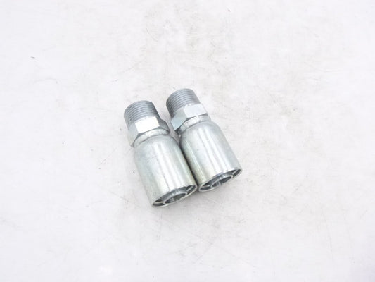 2 Pack Kurt Hydraulics MP-12-12 3/4" Hose Barb x 3/4" NPTF Hydraulic Fitting