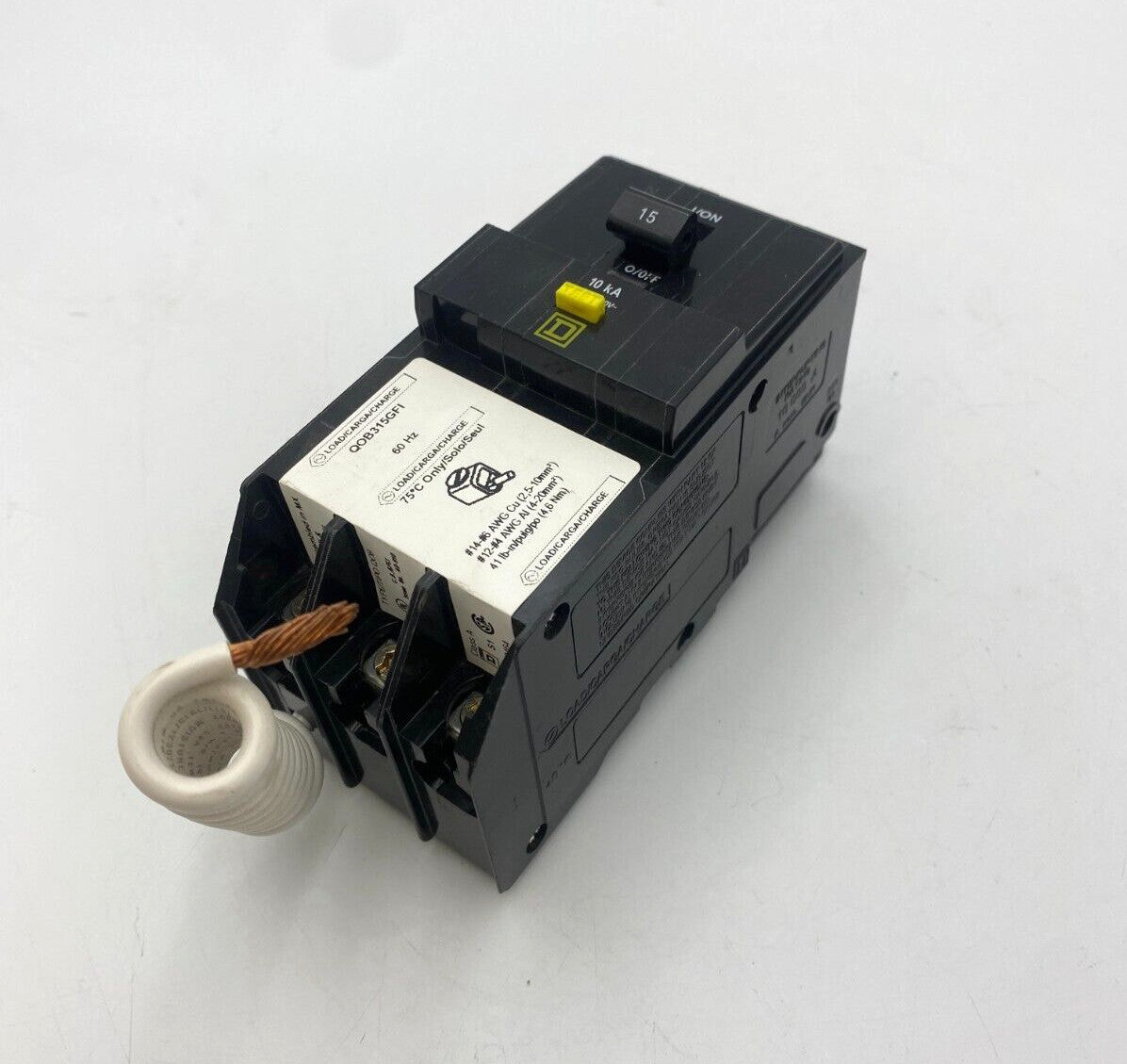 Square D QOB315GFI Bolt On Circuit Breaker 15A 3P 208Y/120V QOB Ground Fault NOS