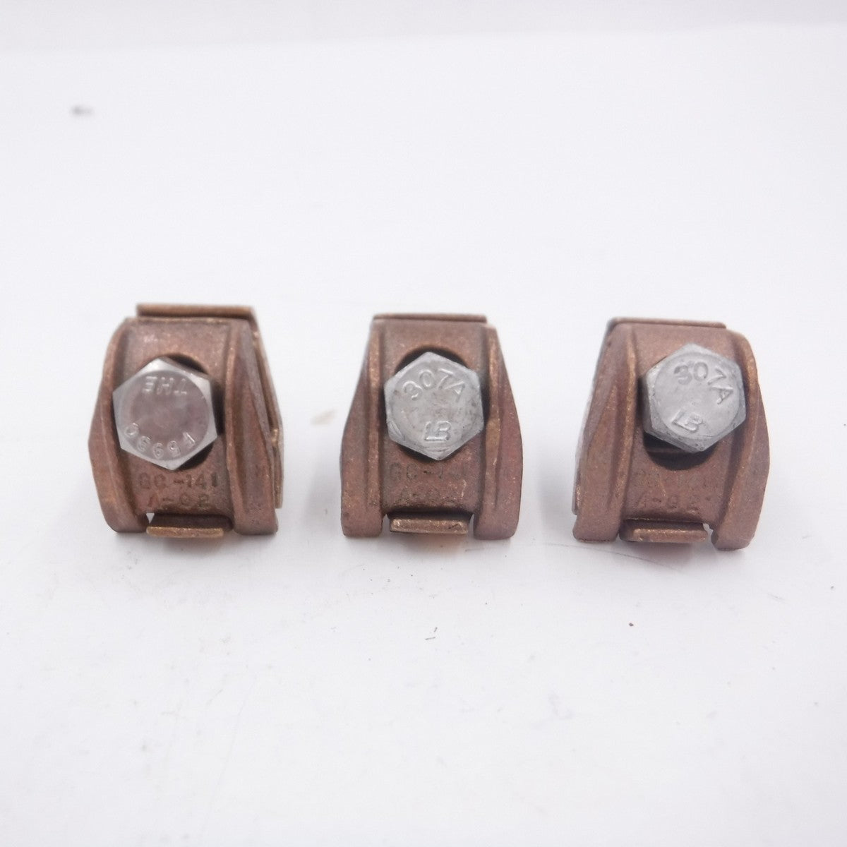 3 Pack Burndy Copper Mechanical Bonding Grounding Connector Clamps GC141A02