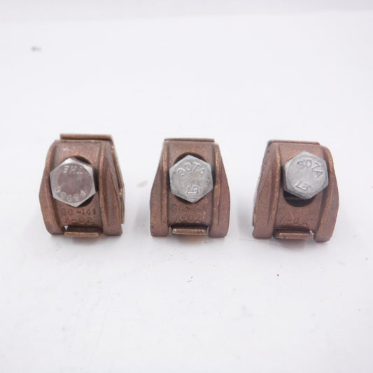 3 Pack Burndy Copper Mechanical Bonding Grounding Connector Clamps GC141A02