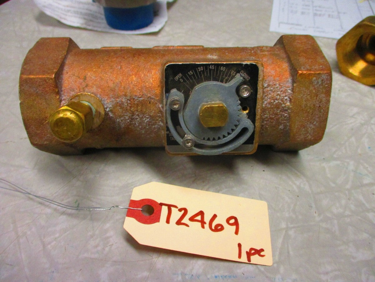 TACO ACUF-150-AT-1 Circuit Setter Balancing Valve 1-1/2" Threaded Ends NPT Brass