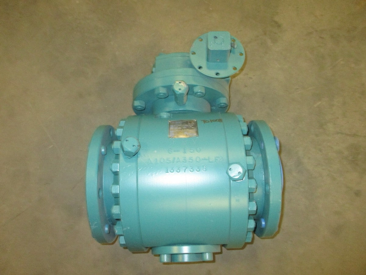 PBV Ball Valve 6" 150 RF Flanged Full Port Trunnion Mounted w/ Gear Operator