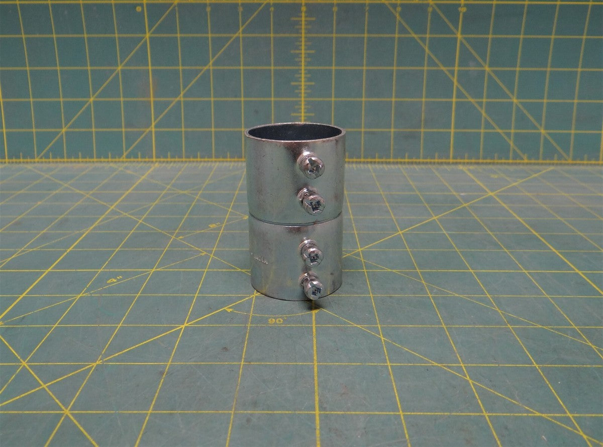 1-1/4" Crouse Hinds 463 Set Screw Type Zinc Plated Steel Coupling for EMT