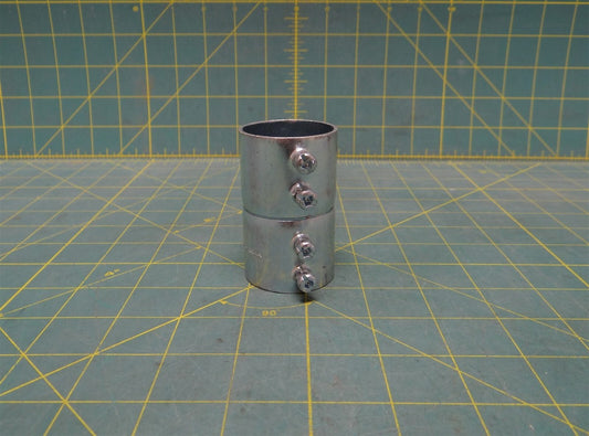 1-1/4" Crouse Hinds 463 Set Screw Type Zinc Plated Steel Coupling for EMT