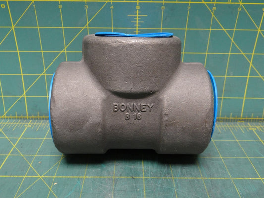 2" Bonney Tee: Forged Steel, 2" x 2" x 2" Class 3000 A105 / SA105 Threaded
