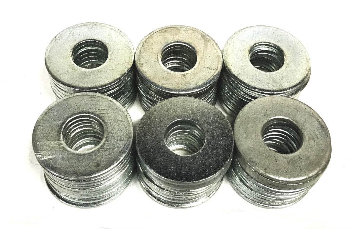 Unbranded 3/4 inch x 2 inch Steel Zinc Flat Washers [Lot of 60] NOS