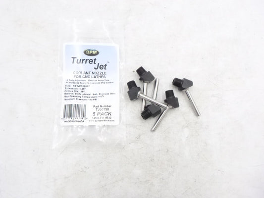 5 Pack QPM 1/4" Hose ID Coolant Hose Nozzle NPT For CNC Lathes TJ00138
