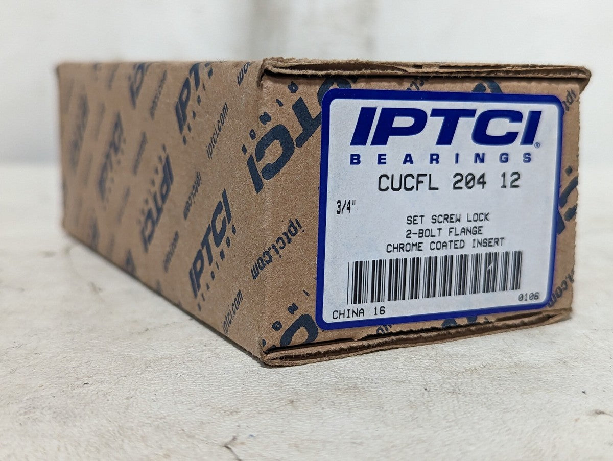IPTCI CUCFL20412 3/4", set screw lock, 2-bolt flange, chrome-coated insert