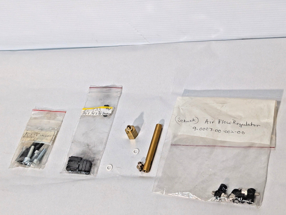 Lot of Small Mechanical Parts,  Motor Brushes, Schunck Air Flow Regulator, More