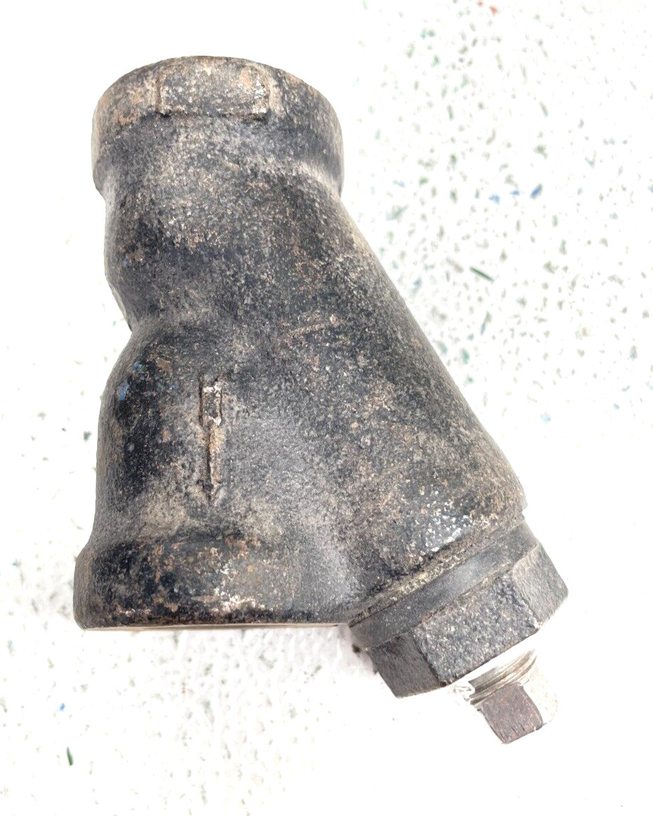 Wye Y Strainer 1/2" Threaded NPT Cast Iron 250-SWP 400-WOG / 40-Mesh SS Screen