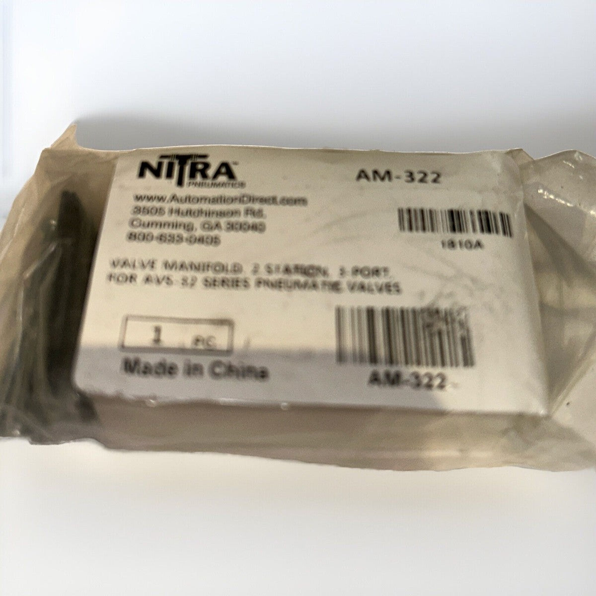 Nitra Pneumatics  AM-322 Valve Manifold 2 station 3 port NEW!      AB