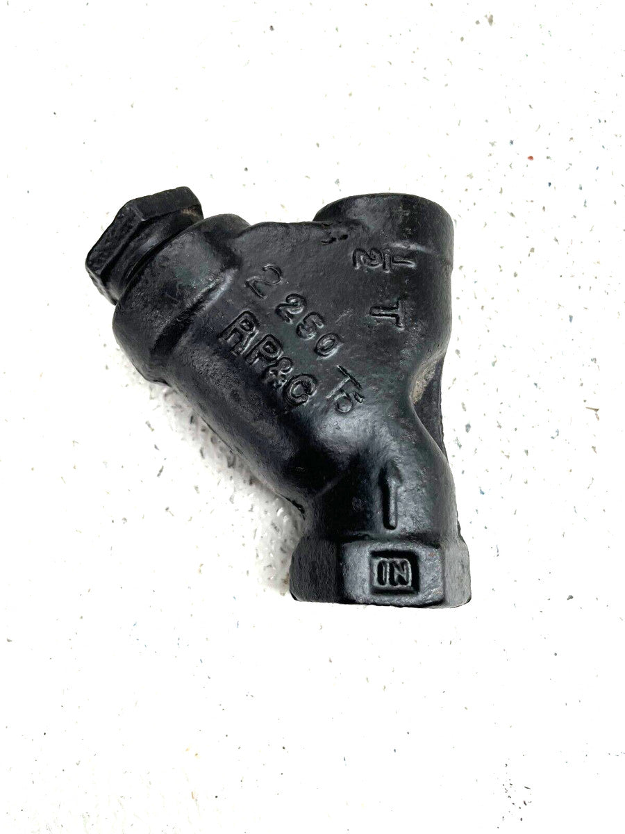Cast Iron Y Strainer 1/2" NPT 250-SWP 400-WOG | 20-Mesh Screen | 3/8" Blow-Off