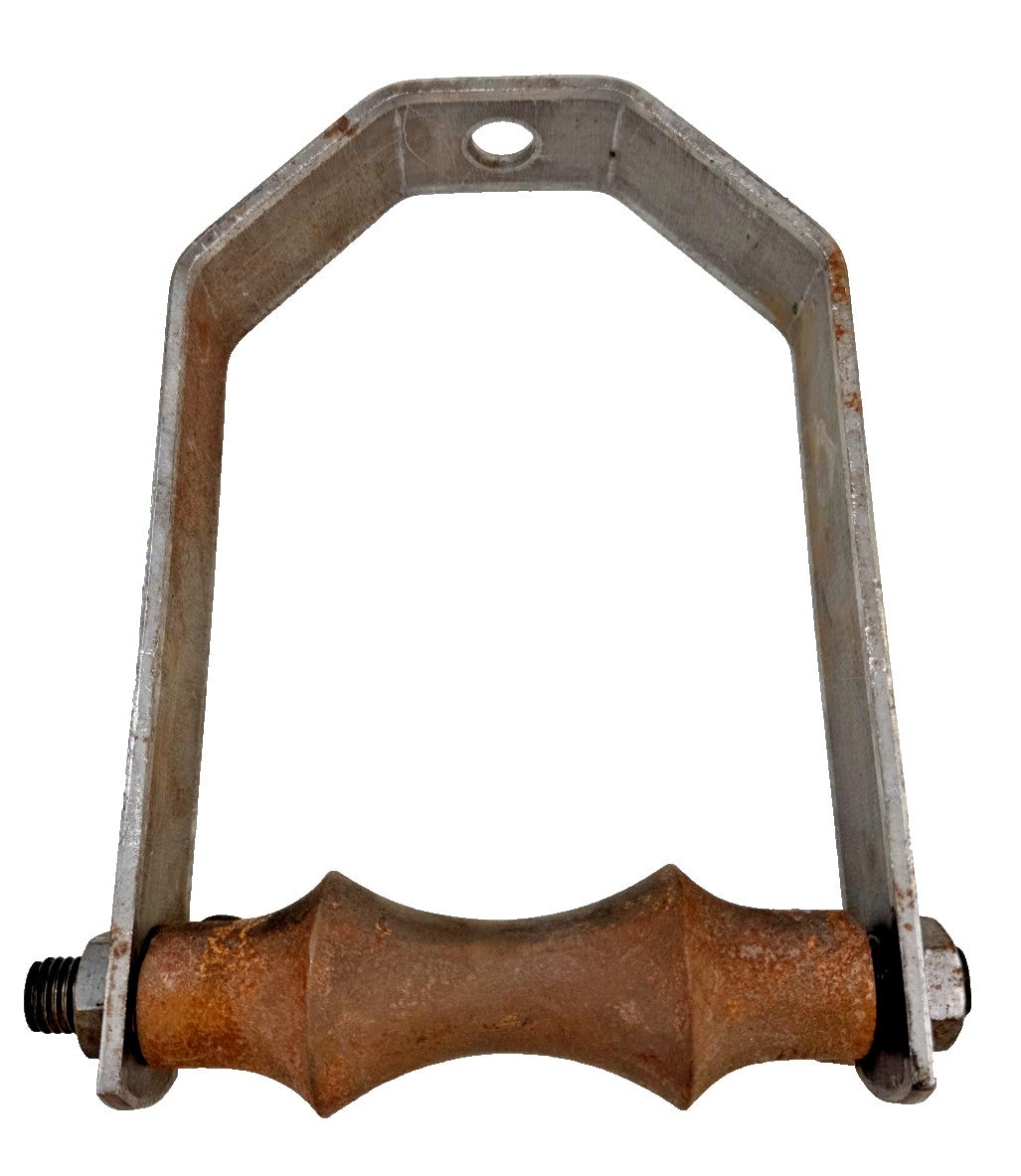 6" Pipe Roller Hanger Black Adjustable Yoke, 3/4" Rod (13/16" OD), PHD Fig. 470